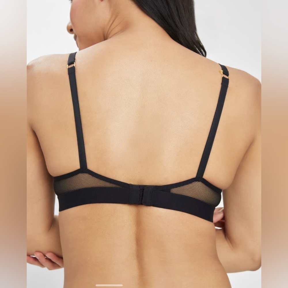 NWT Lively No-Wire Push-Up Bra in Jet Black Wireless Size 32B - Picture 3 of 12